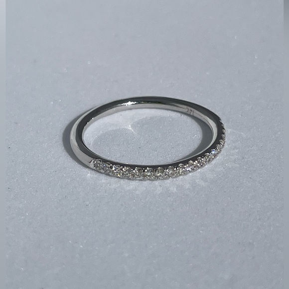 Diamond band 14k White Gold - Picture 1 of 6